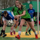 Jennie Terpstra in het shirt van K.V. Drachten